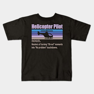 Helicopter Pilot Kids T-Shirt